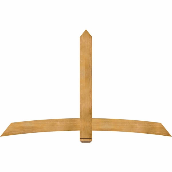Ekena Millwork Bellingham Rough Sawn Timber Gable Bracket, Western Red Cedar, 84"W x 53"H x 2"D x 6"F, 15/12 Pitch GBW084X53X0206BEL00RWR - main